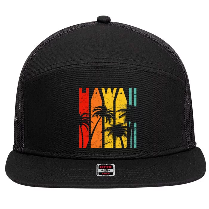 Classic Tropical Hawaii 7 Panel Mesh Trucker Snapback Hat