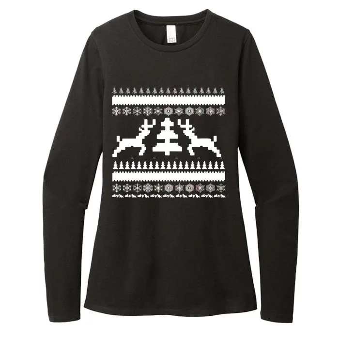 Classic Ugly Christmas Sweater Womens CVC Long Sleeve Shirt