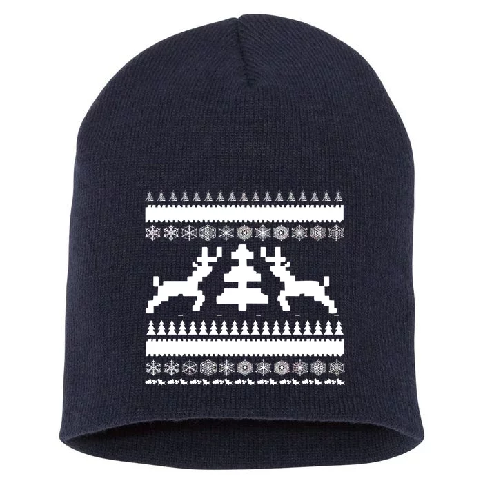 Classic Ugly Christmas Sweater Short Acrylic Beanie