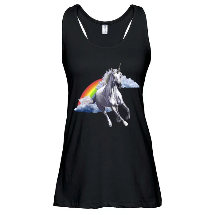 Classic Unicorn Rainbow Ladies Essential Flowy Tank