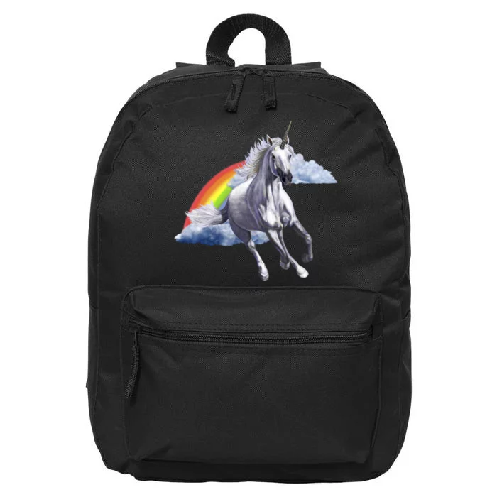 Classic Unicorn Rainbow 16 in Basic Backpack