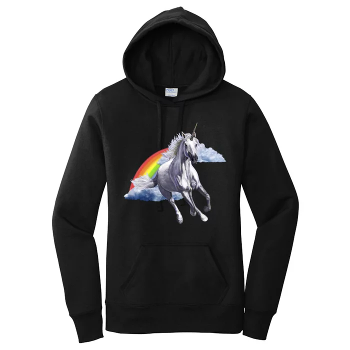 Classic Unicorn Rainbow Women's Pullover Hoodie