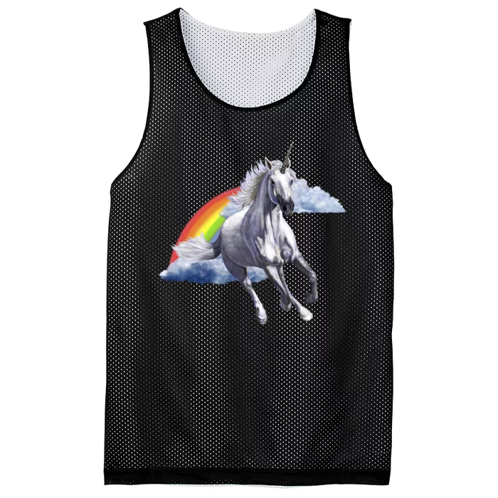 Classic Unicorn Rainbow Mesh Reversible Basketball Jersey Tank