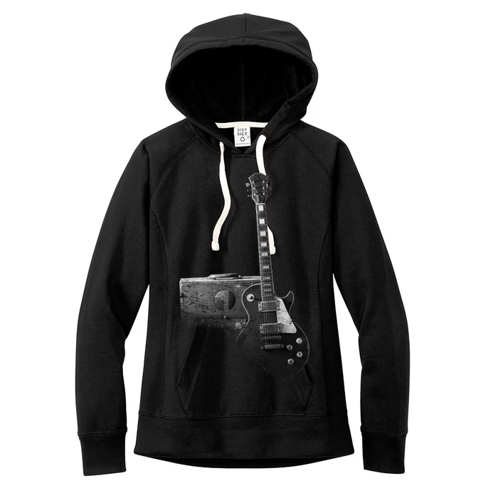 Classic Vintage Guitar and Amp Women's Fleece Hoodie