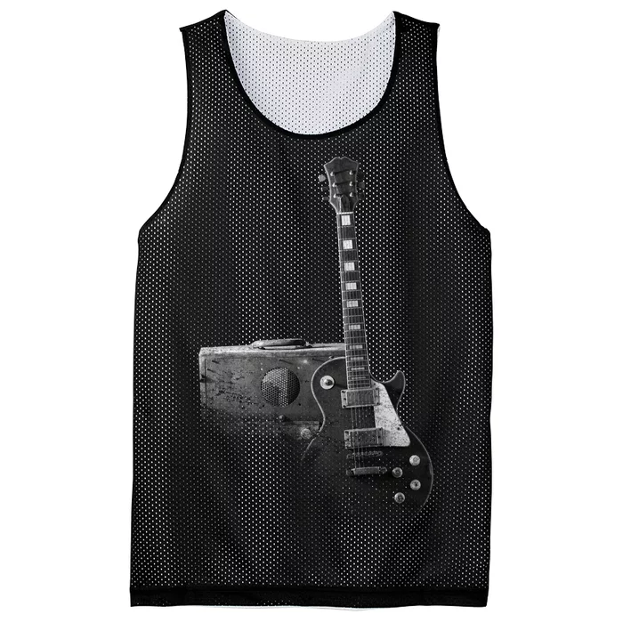 Classic Vintage Guitar and Amp Mesh Reversible Basketball Jersey Tank