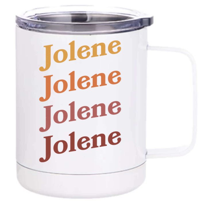 Classic Vintage Style Colors Jolene Front & Back 12oz Stainless Steel Tumbler Cup