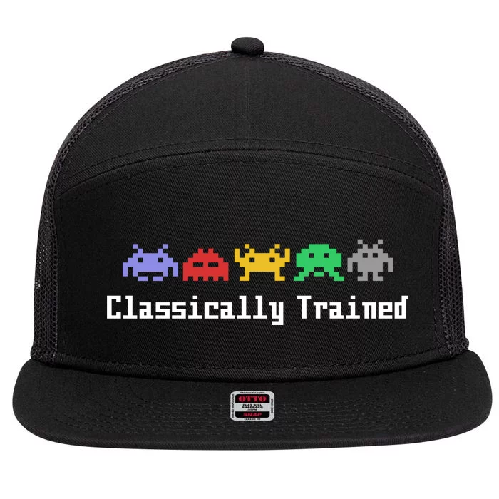 Classically Trained 80's Video Game Aliens 7 Panel Mesh Trucker Snapback Hat