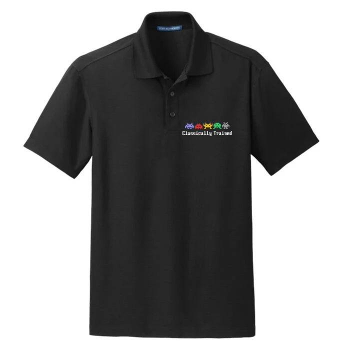 Classically Trained 80's Video Game Aliens Dry Zone Grid Performance Polo