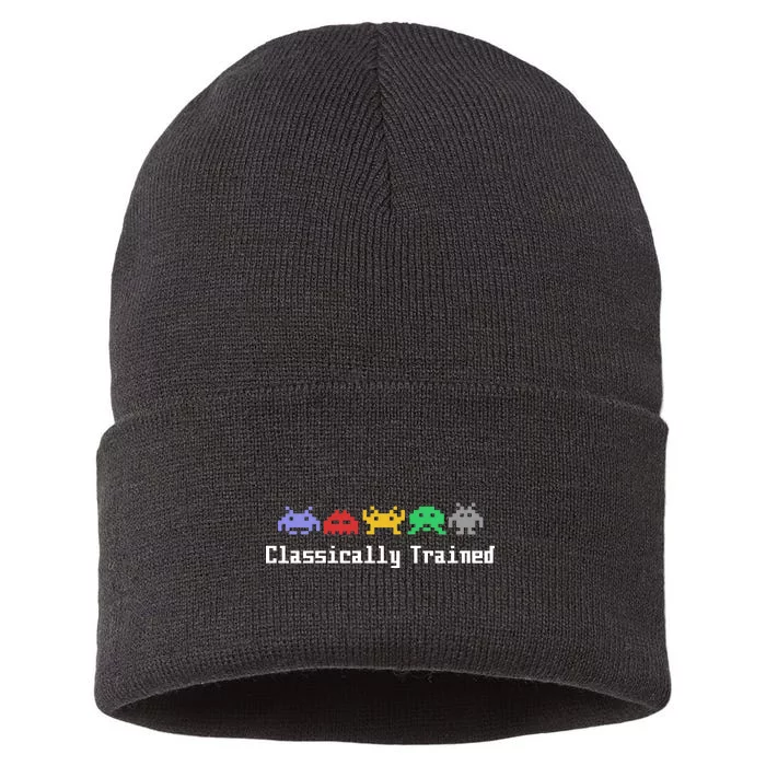 Classically Trained 80's Video Game Aliens Sustainable Knit Beanie