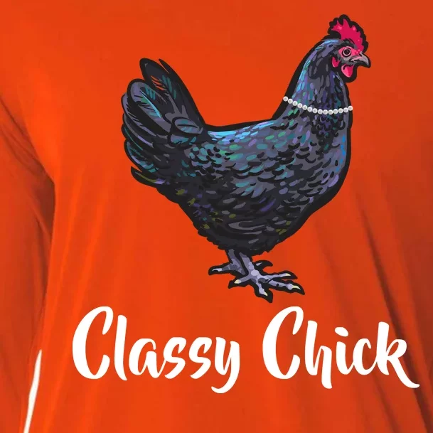 Classy Chick - Funny Cute Cooling Performance Long Sleeve Crew