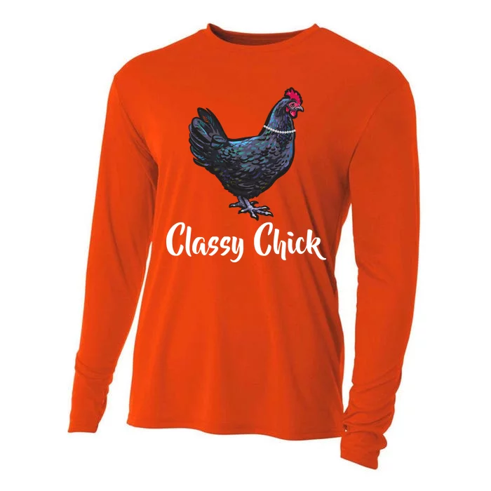 Classy Chick - Funny Cute Cooling Performance Long Sleeve Crew