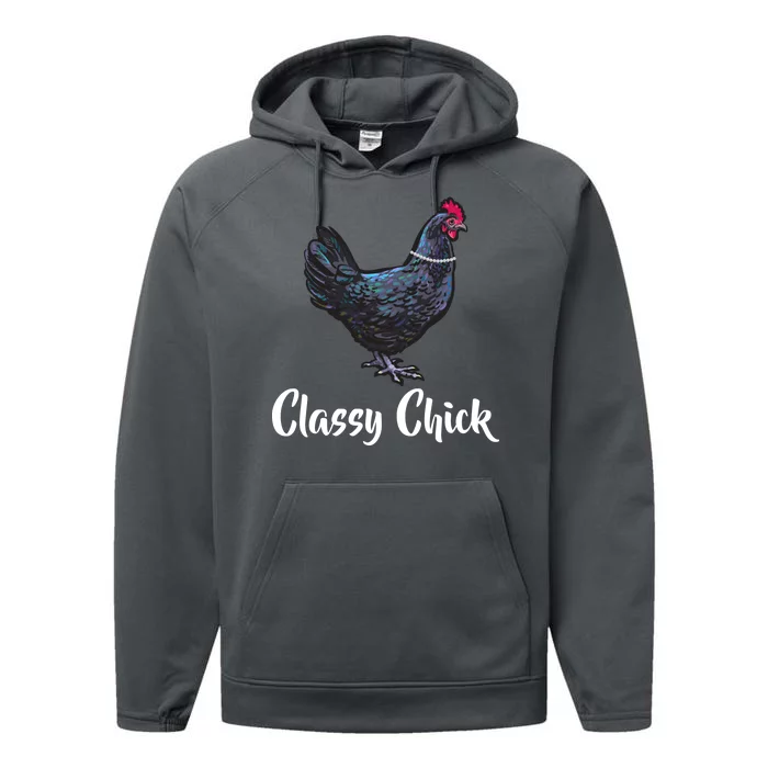 Classy Chick - Funny Cute Performance Fleece Hoodie