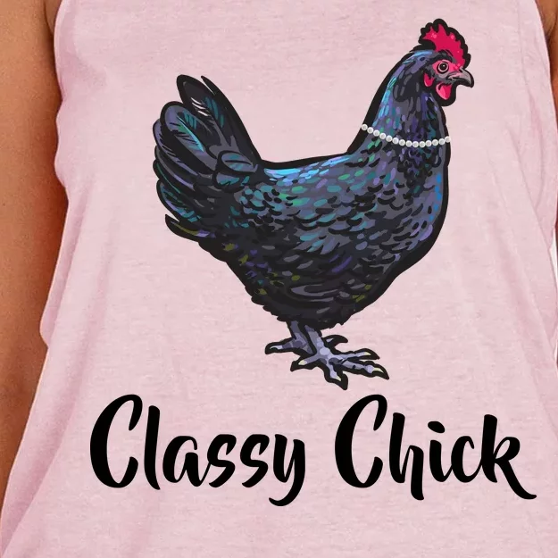 Classy Chick - Funny Cute Women's Knotted Racerback Tank