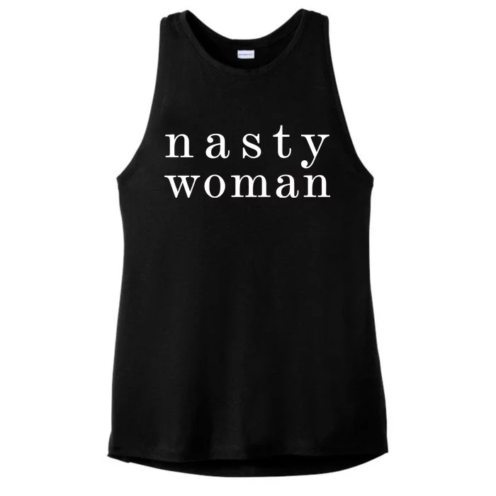 Classy Nasty Woman News Anchor Logo Ladies Tri-Blend Wicking Tank