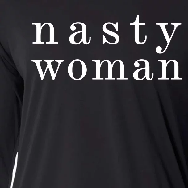 Classy Nasty Woman News Anchor Logo Cooling Performance Long Sleeve Crew