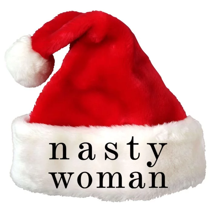 Classy Nasty Woman News Anchor Logo Premium Christmas Santa Hat