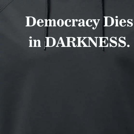 Classy News Democracy Dies in Darkness Performance Fleece Hoodie