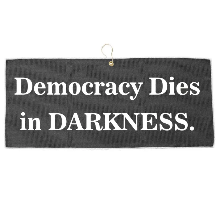 Classy News Democracy Dies in Darkness Large Microfiber Waffle Golf Towel