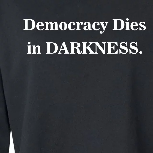 Classy News Democracy Dies in Darkness Cropped Pullover Crew