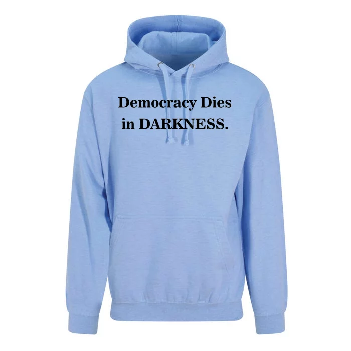 Classy News Democracy Dies in Darkness Unisex Surf Hoodie