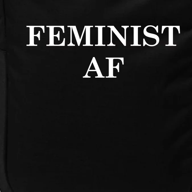 Classy News Feminist AF Text Logo Impact Tech Backpack