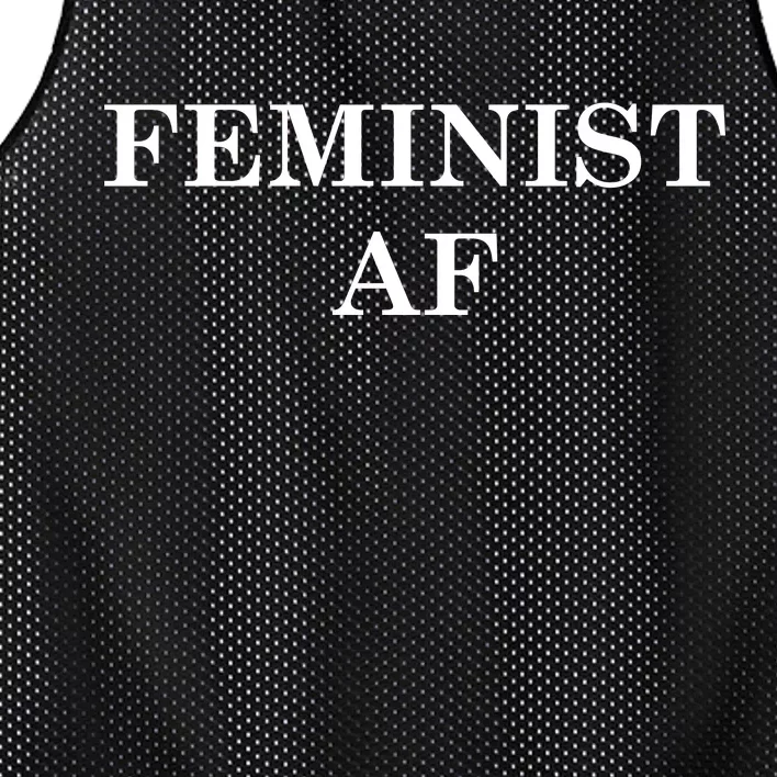 Classy News Feminist AF Text Logo Mesh Reversible Basketball Jersey Tank