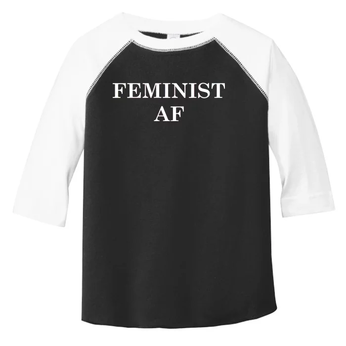 Classy News Feminist AF Text Logo Toddler Fine Jersey T-Shirt