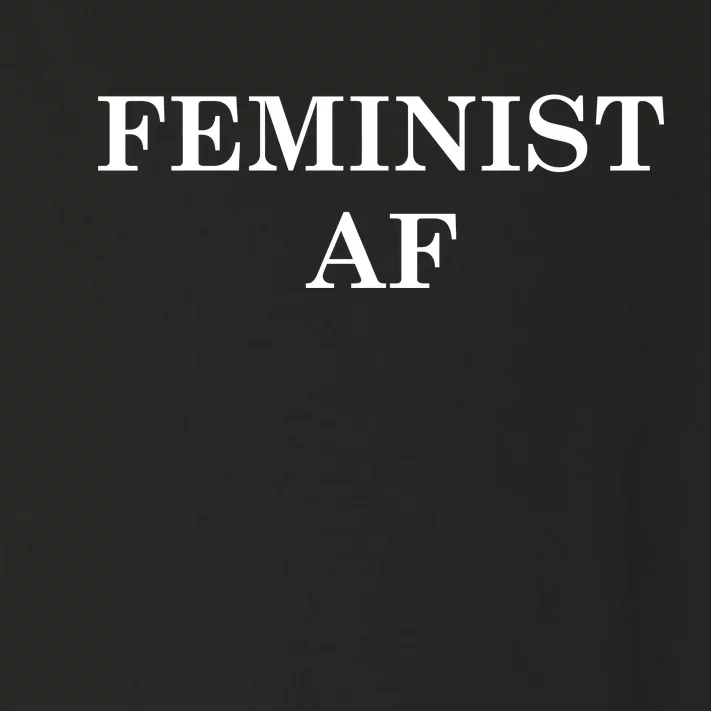 Classy News Feminist AF Text Logo Toddler Long Sleeve Shirt