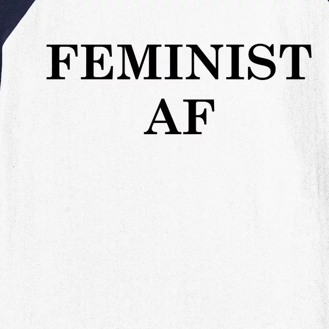 Classy News Feminist AF Text Logo Baseball Sleeve Shirt