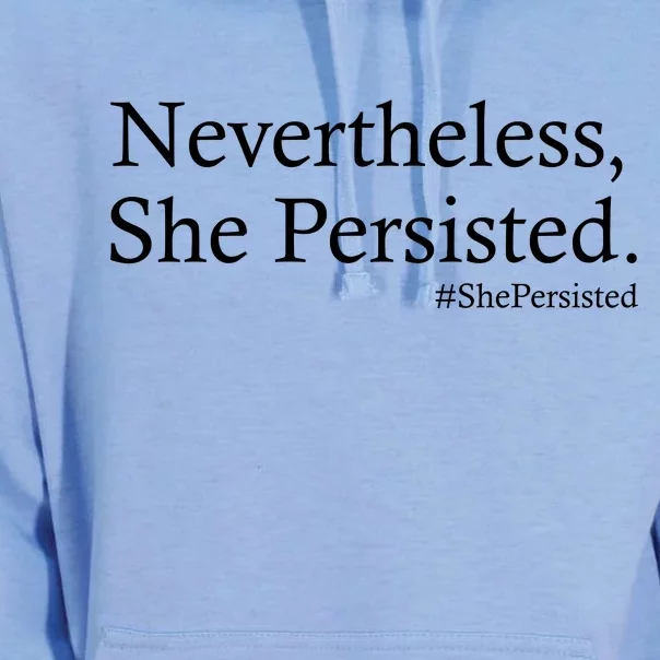 Classy News Nevertheless, She Persisted. Unisex Surf Hoodie