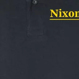 Classy News Nixon In 78' Logo Softstyle Adult Sport Polo