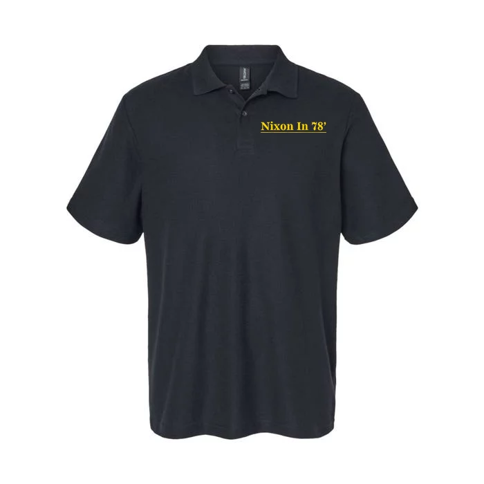 Classy News Nixon In 78' Logo Softstyle Adult Sport Polo