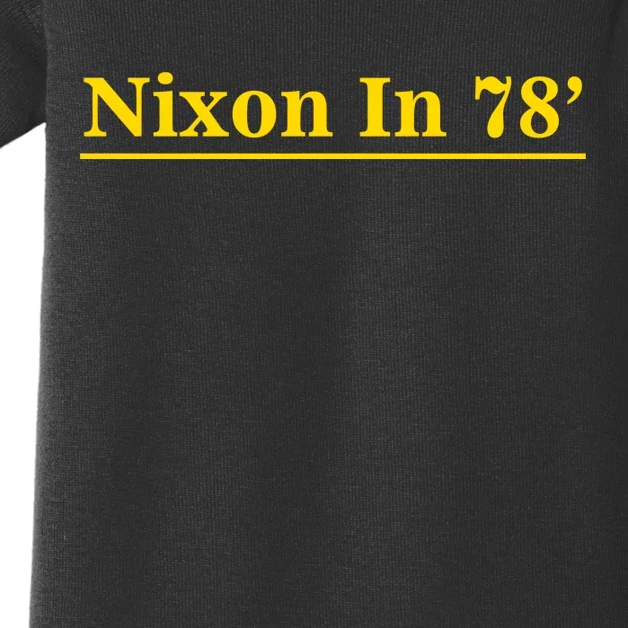 Classy News Nixon In 78' Logo Baby Bodysuit