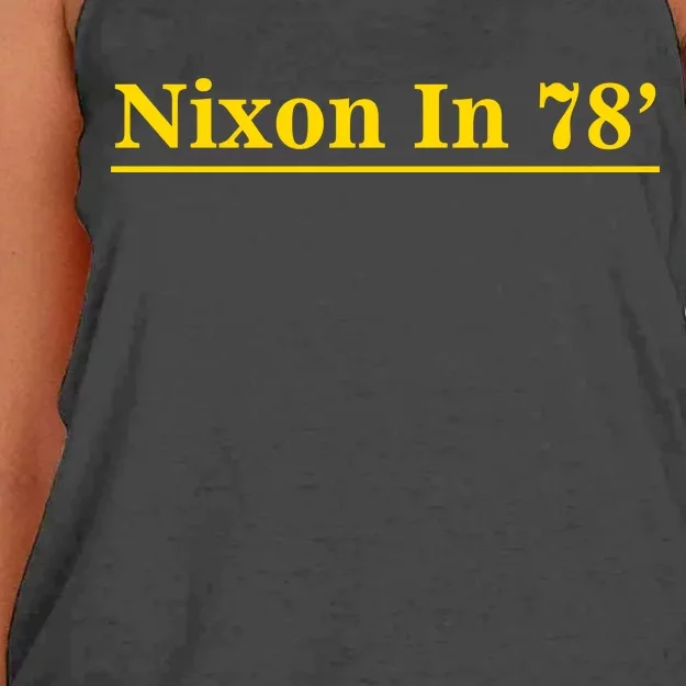 Classy News Nixon In 78' Logo Women's Knotted Racerback Tank