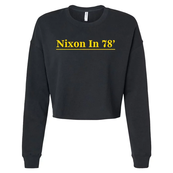 Classy News Nixon In 78' Logo Cropped Pullover Crew