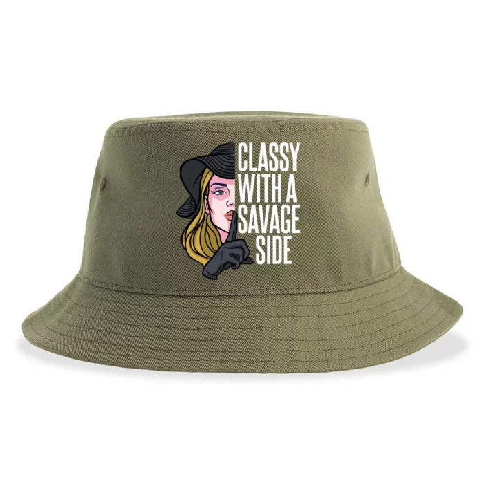 Classy With A Savage Side Sustainable Bucket Hat