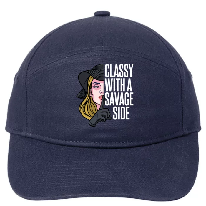 Classy With A Savage Side 7-Panel Snapback Hat