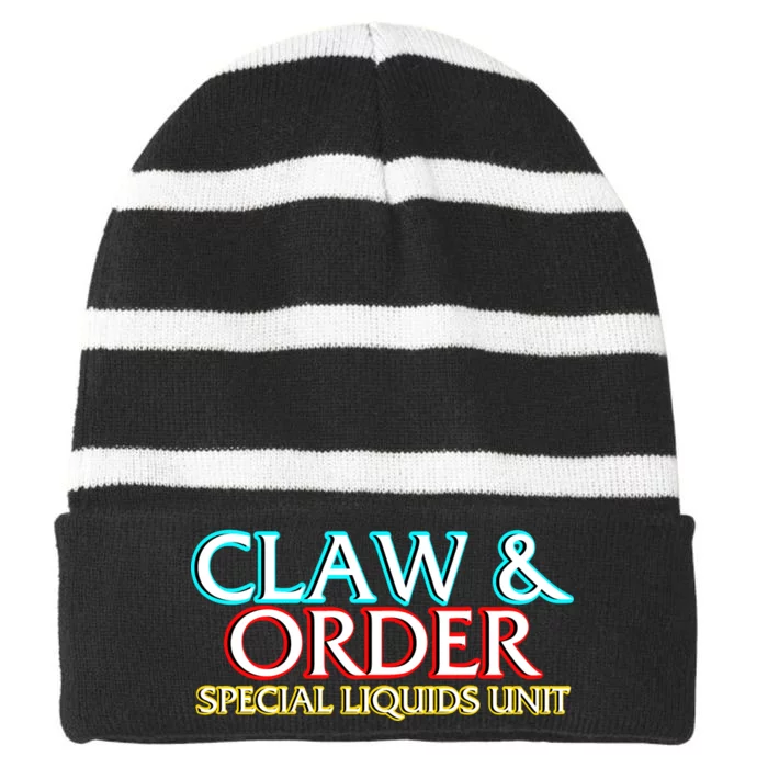 Claw & Order Special Liquids Unit Striped Beanie with Solid Band