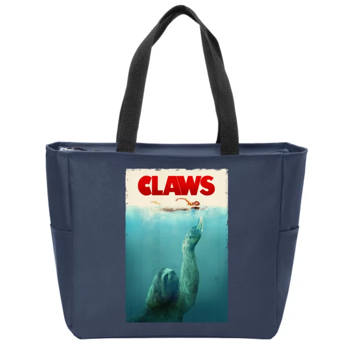 Claws Sloth Zip Tote Bag