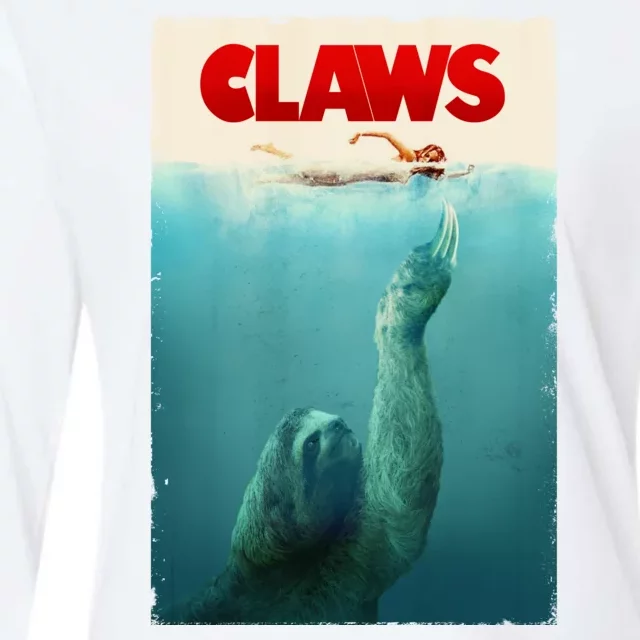 Claws Sloth Womens Cotton Relaxed Long Sleeve T-Shirt