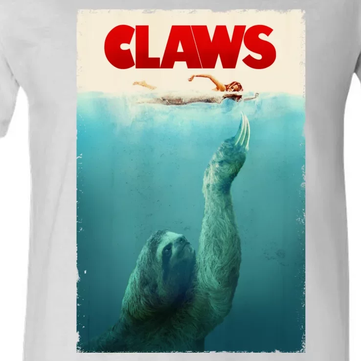 Claws Sloth V-Neck T-Shirt
