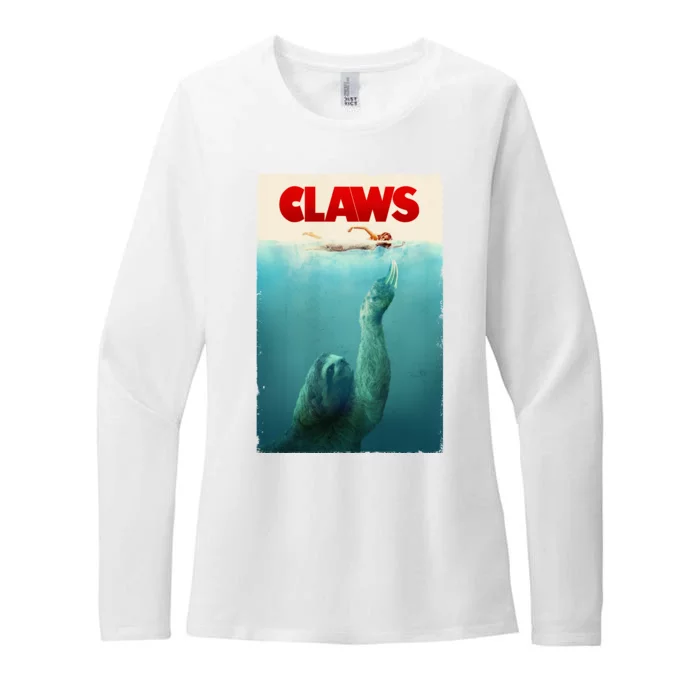 Claws Sloth Womens CVC Long Sleeve Shirt