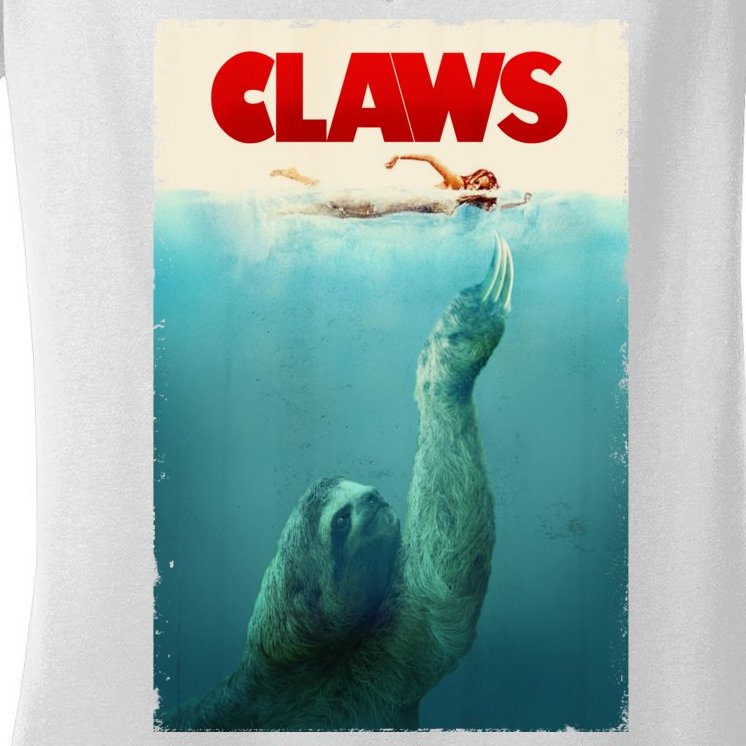 Claws Sloth Women's V-Neck T-Shirt