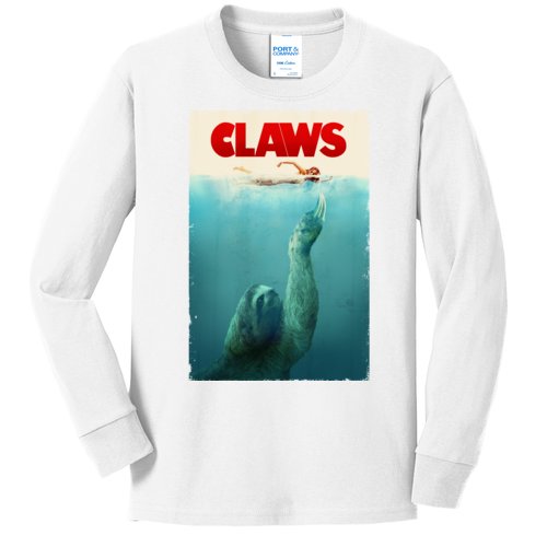 Claws Sloth Kids Long Sleeve Shirt