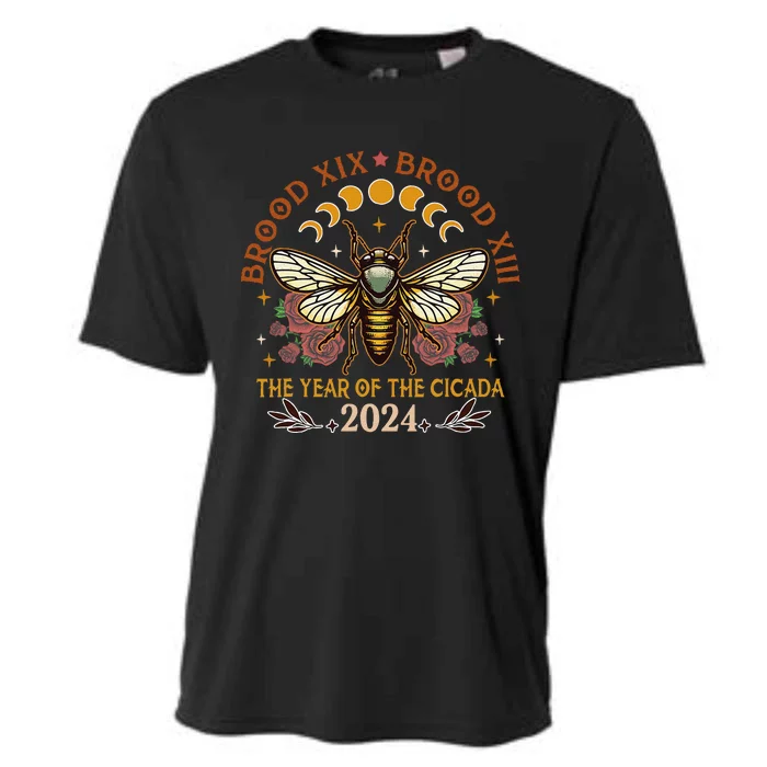 Cicada Lover Brood Xix Brood Xiii Year Of The Cicada 2024 Cooling Performance Crew T-Shirt