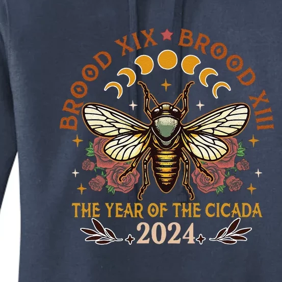 Cicada Lover Brood Xix Brood Xiii Year Of The Cicada 2024 Women's Pullover Hoodie