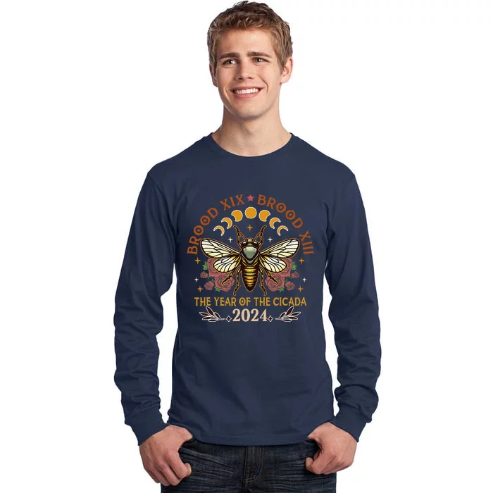 Cicada Lover Brood Xix Brood Xiii Year Of The Cicada 2024 Tall Long Sleeve T-Shirt