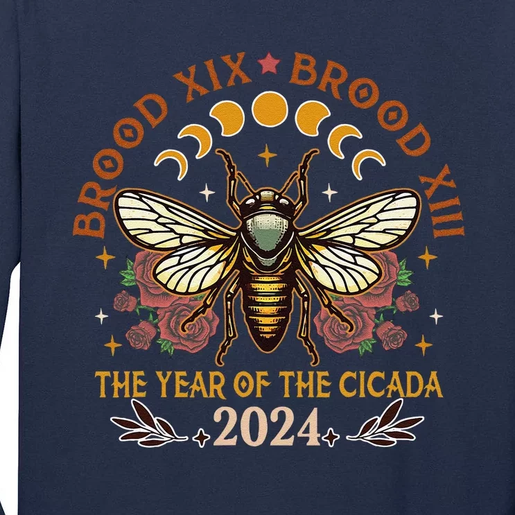 Cicada Lover Brood Xix Brood Xiii Year Of The Cicada 2024 Tall Long Sleeve T-Shirt