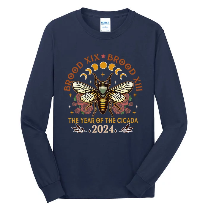 Cicada Lover Brood Xix Brood Xiii Year Of The Cicada 2024 Tall Long Sleeve T-Shirt