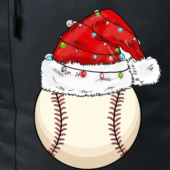 Christmas Lights Baseball Santa Hat Catcher Pitcher Pj Gift Daily Commute Backpack